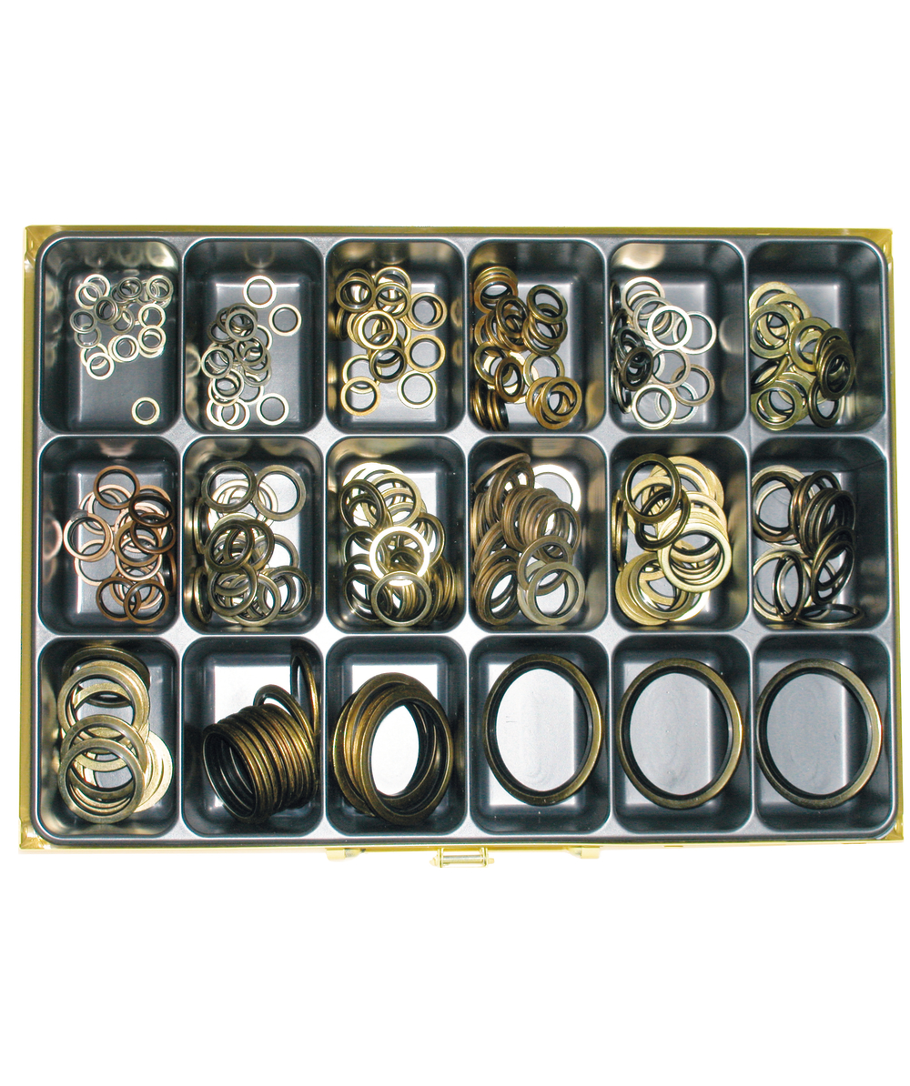 Coffret de joints d'tanchit en caoutchouc/acier, Anneaux USIT pour filetage BSP, XXSK18
