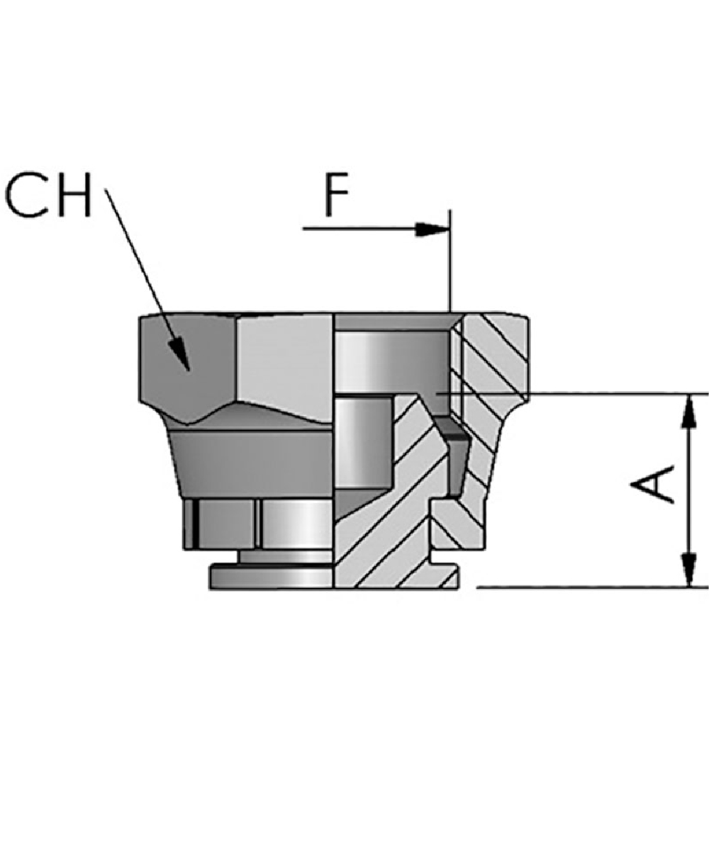 Ecrou de verrouillage BSP FB Hydraulik, crou de fermeture BSP, cne 60, XXST133-0000