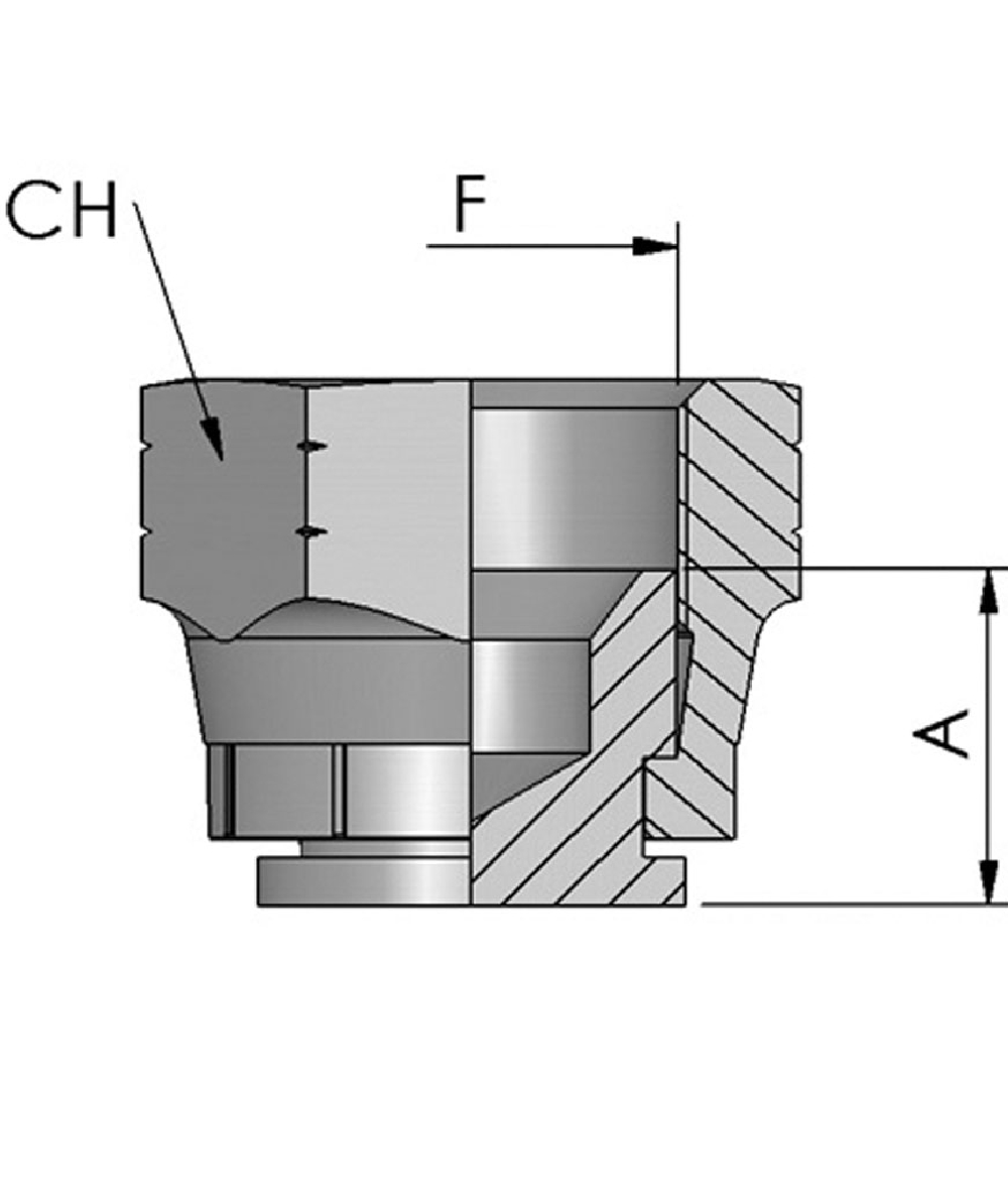 Ecrou de verrouillage JIC FB Hydraulik, cne 37, XXST211-0000