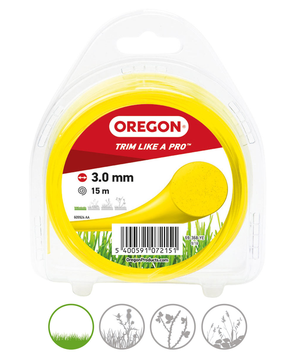 Fil de coupe Coloured Line Oregon, paisseur de fil 3,0 mm, Jaune, paisseur de fil 3,0 mm, 69-368-YE-0