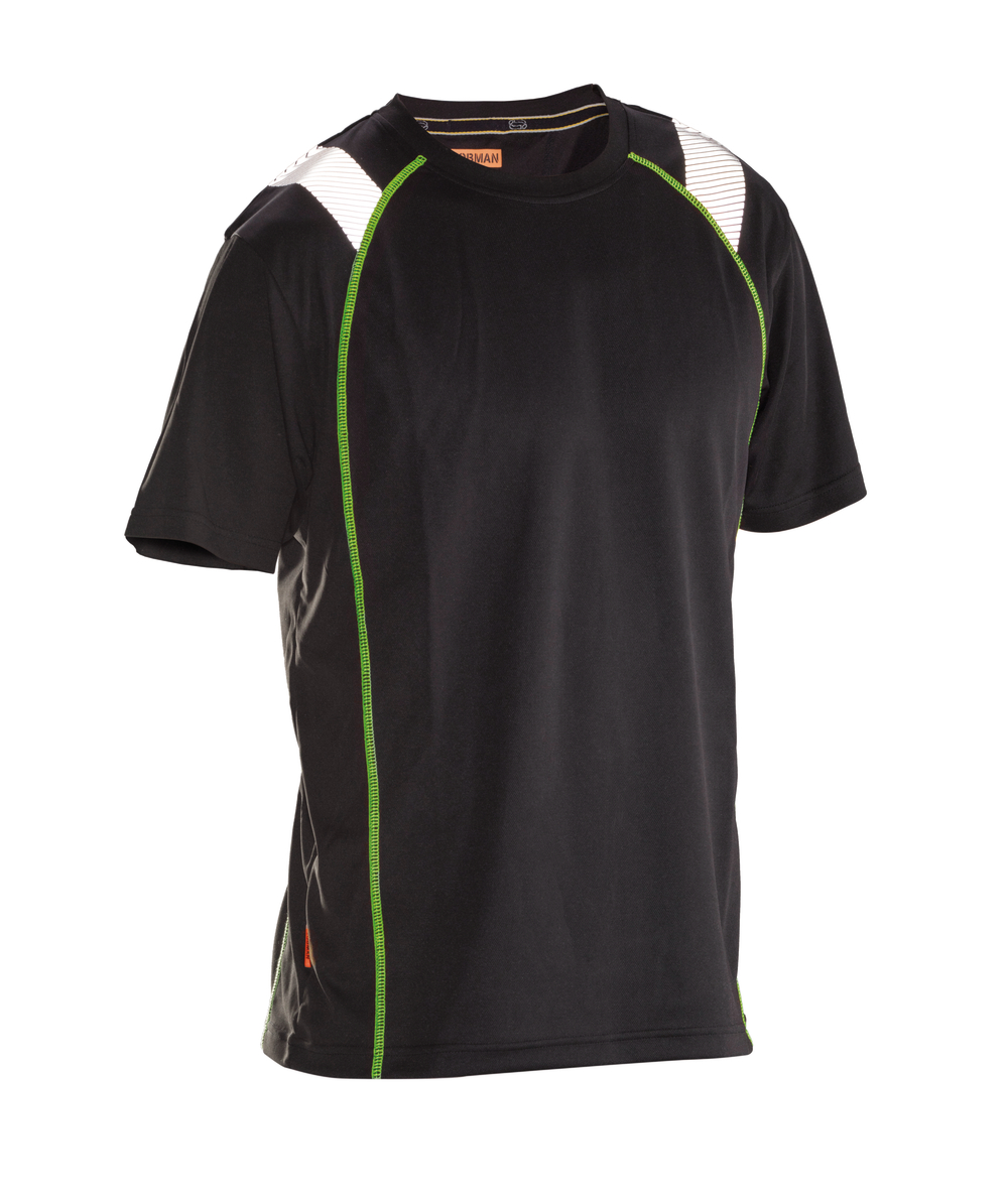 Jobman T-shirt Vision 5620, noir/jaune, XXJB5620SG