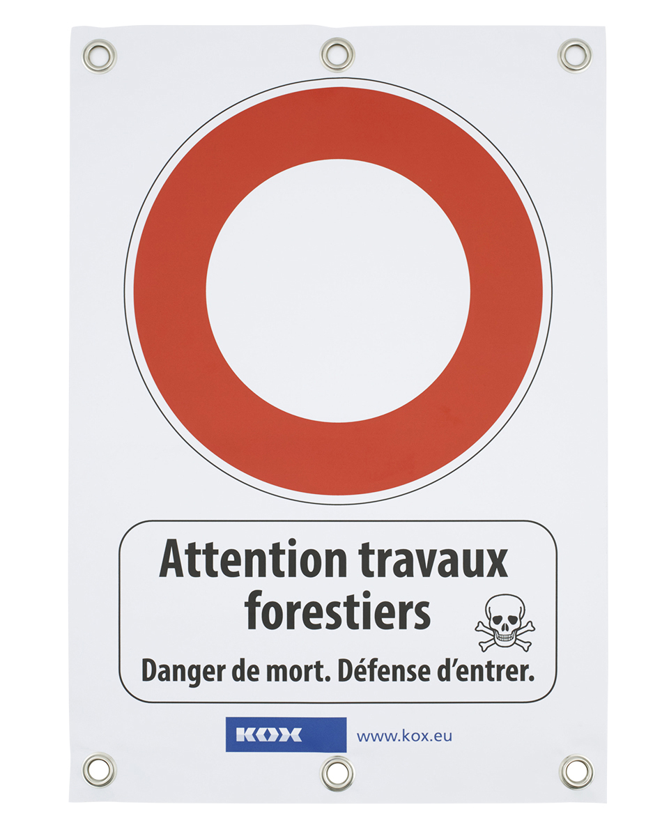 KOX Bannière d’information, Pour le bûcheronnage et la chasse, XX9732-FR
