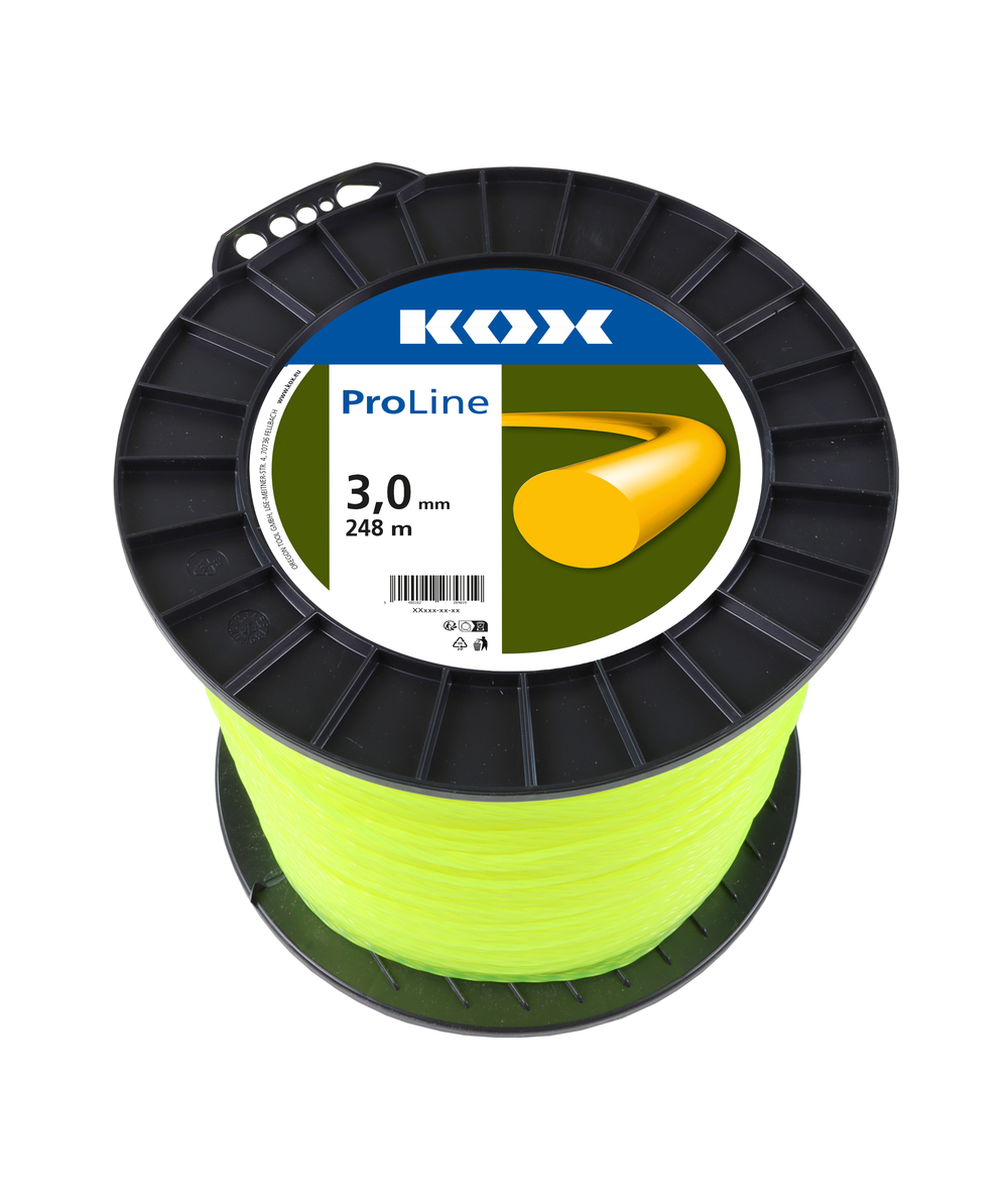 KOX ProLine Fil rond pour dbroussailleuse 3,0 mm de diamtre, 248 m de longueur, 3,0  mm de diamtre, 248 m de longueur, XXF211-30-21
