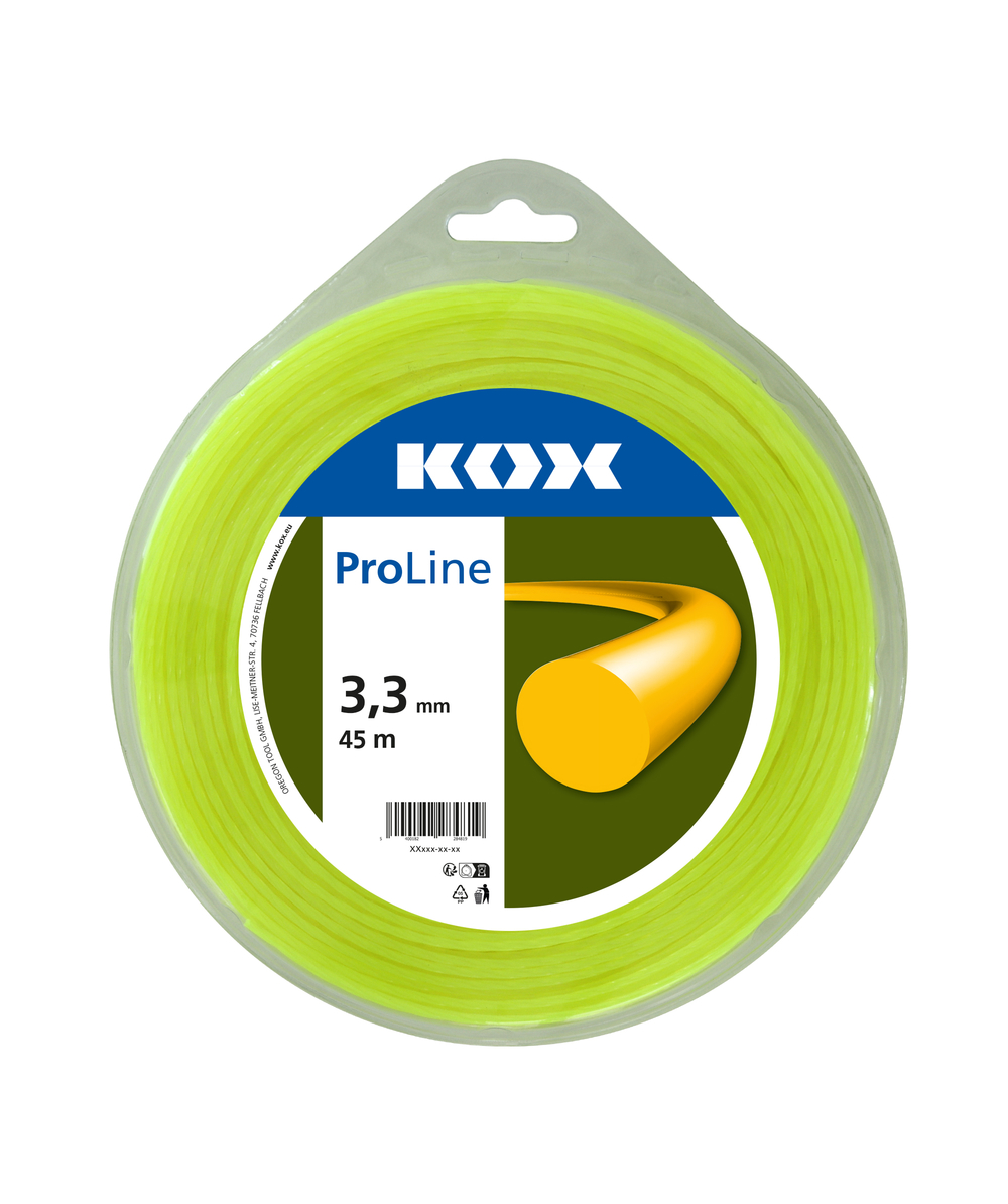 KOX ProLine Fil rond pour dbroussailleuse 3,3 mm de diamtre, 45 m de longueur, 3,3  mm de diamtre, 45 m de longueur, XXF211-33-12