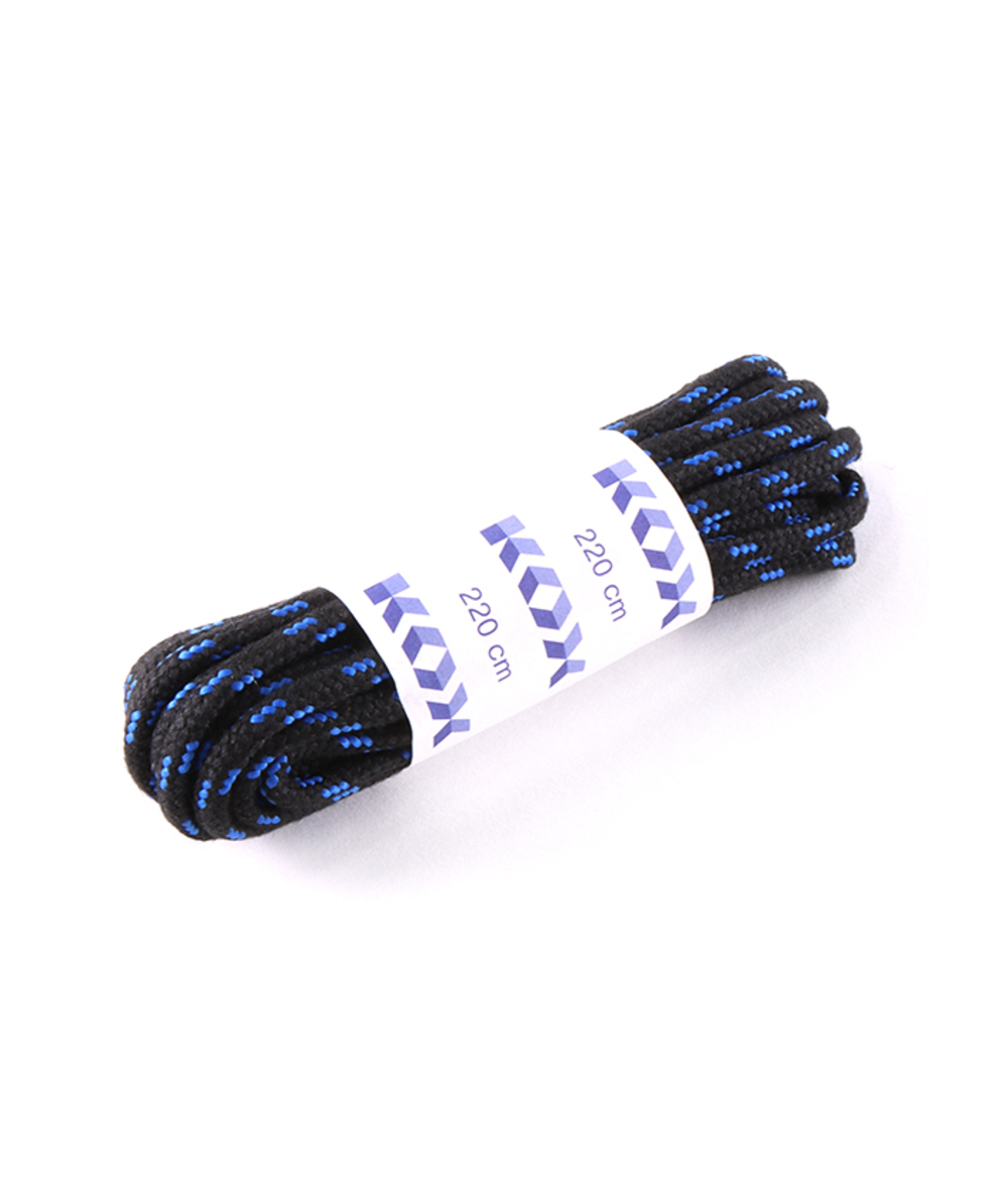 Lacets KOX en bleu-noir, longueur 210 cm