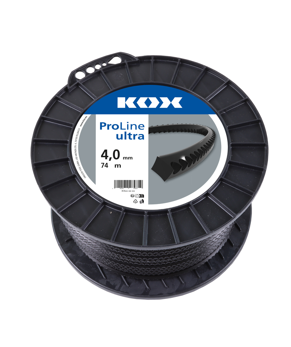 Ligne de dbroussaillage KOX ProLine Ultra 4,0 mm de diamtre, 74 m de longueur, 4,0  mm de diamtre, 74 m de longueur, XXF220-40-21
