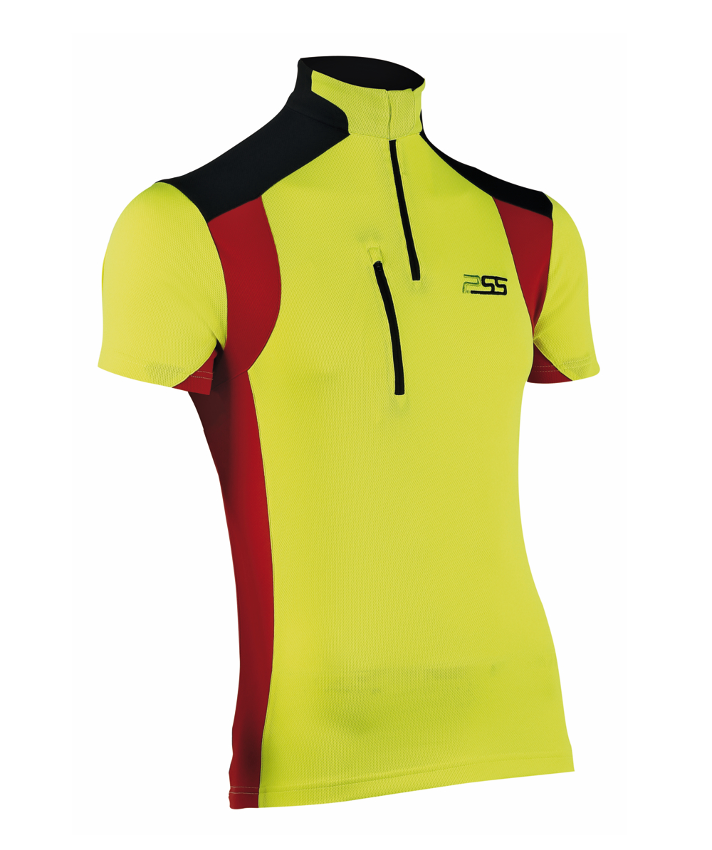 PSS X-treme Skin Shirt Fonctionnelle, manches courtes, jaune/rouge, XX77156