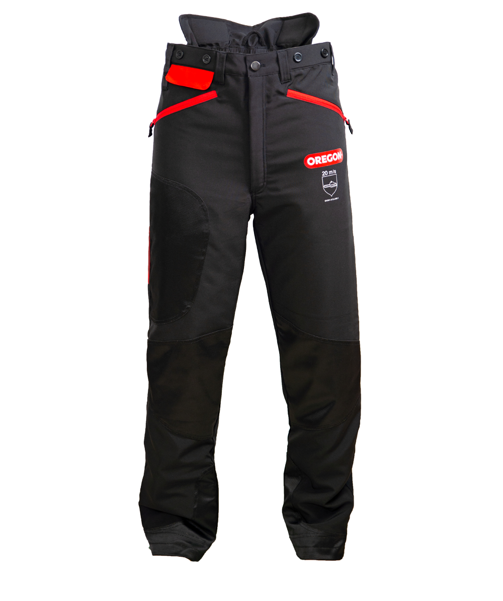 Pantalon anti-coupures Oregon Waipoua Noir/Rouge, 295466-00