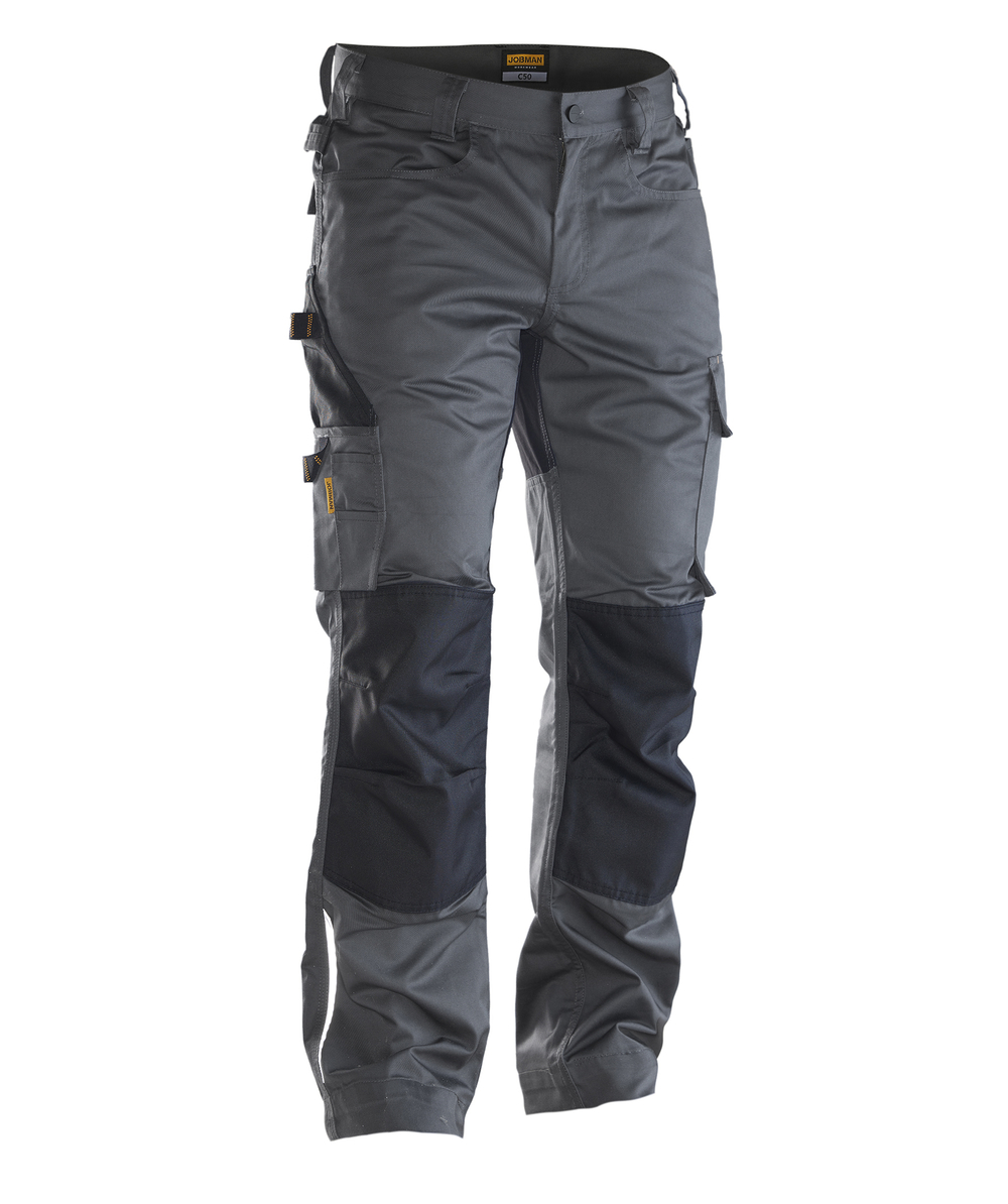 Pantalon de travail stretch 2324 de Jobman gris/noir, gris/noir, XXJB2324G