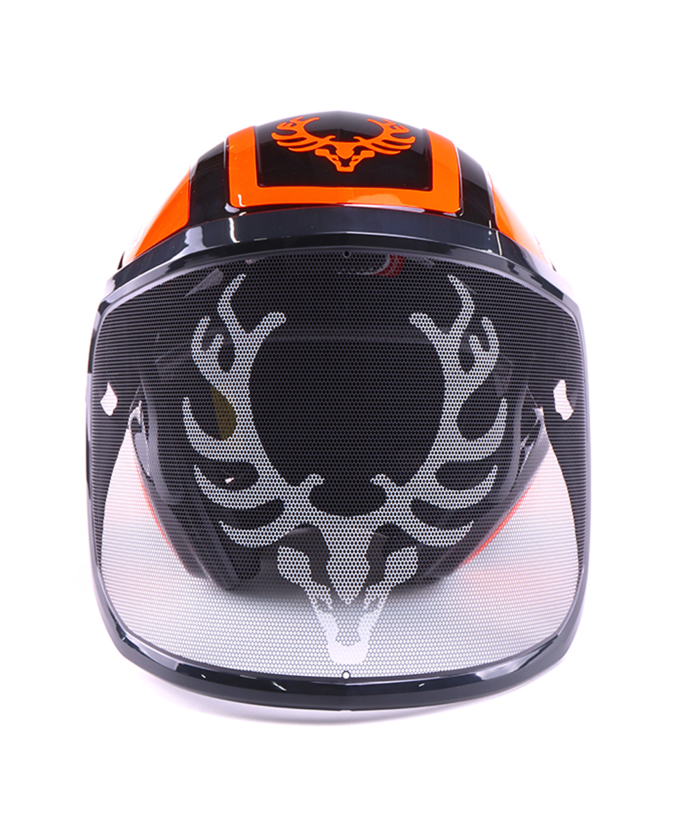 Combiné casque Protos Integral Forest KOX Edition, noir/orange