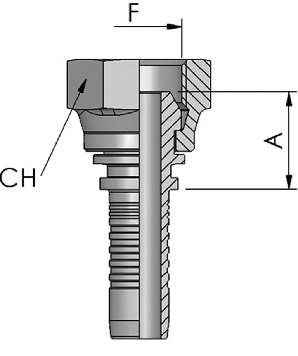 Raccord  sertir BSP FB Hydraulic, DKR - crou de raccordement BSP, cne 60, XXST4021-0000