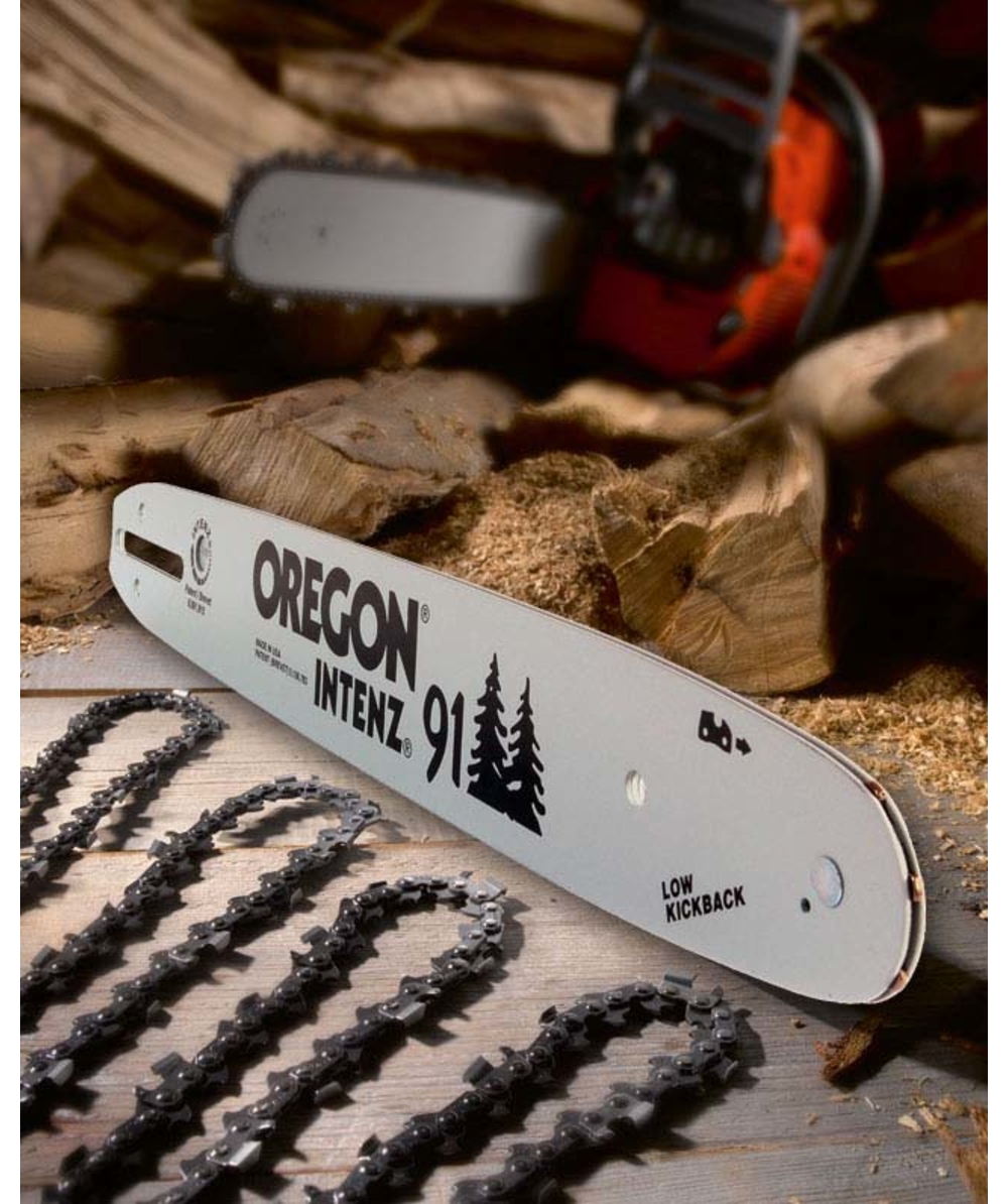 Set Oregon Intenz comprend 1 guide et 4 chaînes 3/8, 1.3 mm, 35 cm