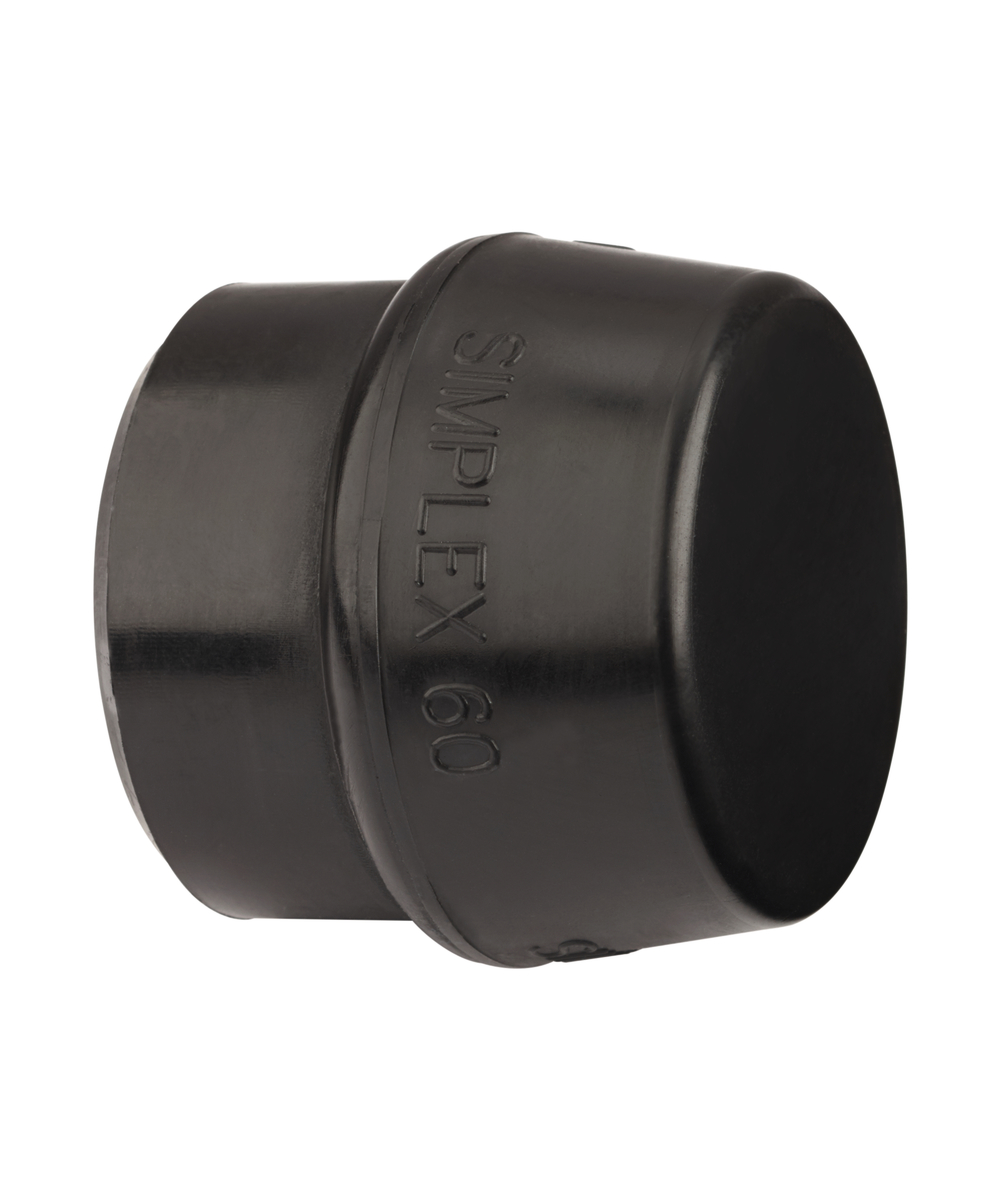 Tête de frappe caoutchouc de rechange, noir, Convient pour la massette Simplex 60 mm, XX97166-2