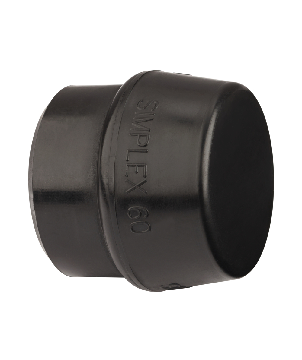 Tte de frappe caoutchouc de rechange, noir, Convient pour la massette Simplex 60 mm, XX97166-2