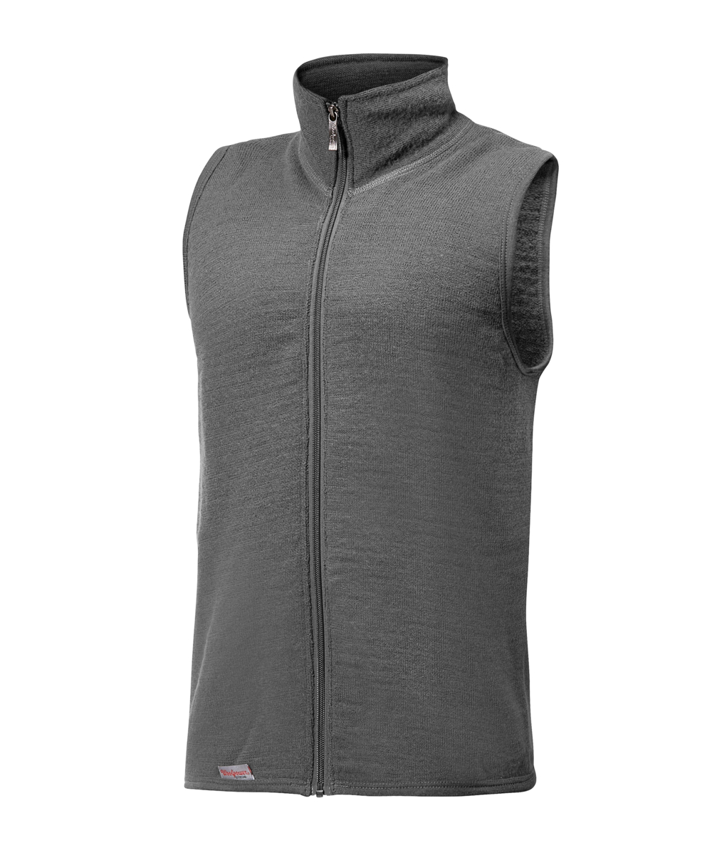 Veste tricotée Woolpower Vest 400 / Gilet en mérinos grey, gris, XXWP7244G