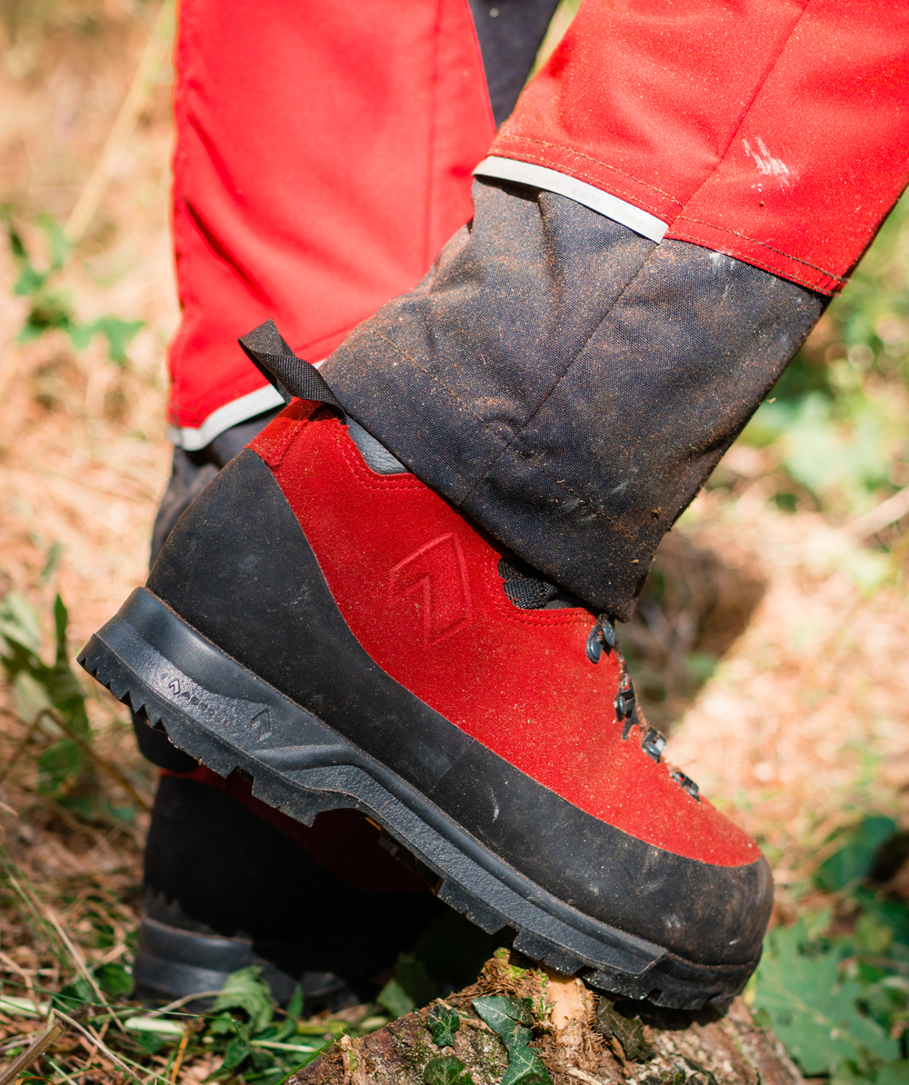 HAIX botte anticoupure Protector Forest 2.1 GTX mid rouge