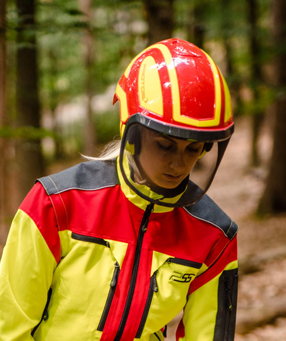 Protos Integral Forest combiné casque rouge/jaune