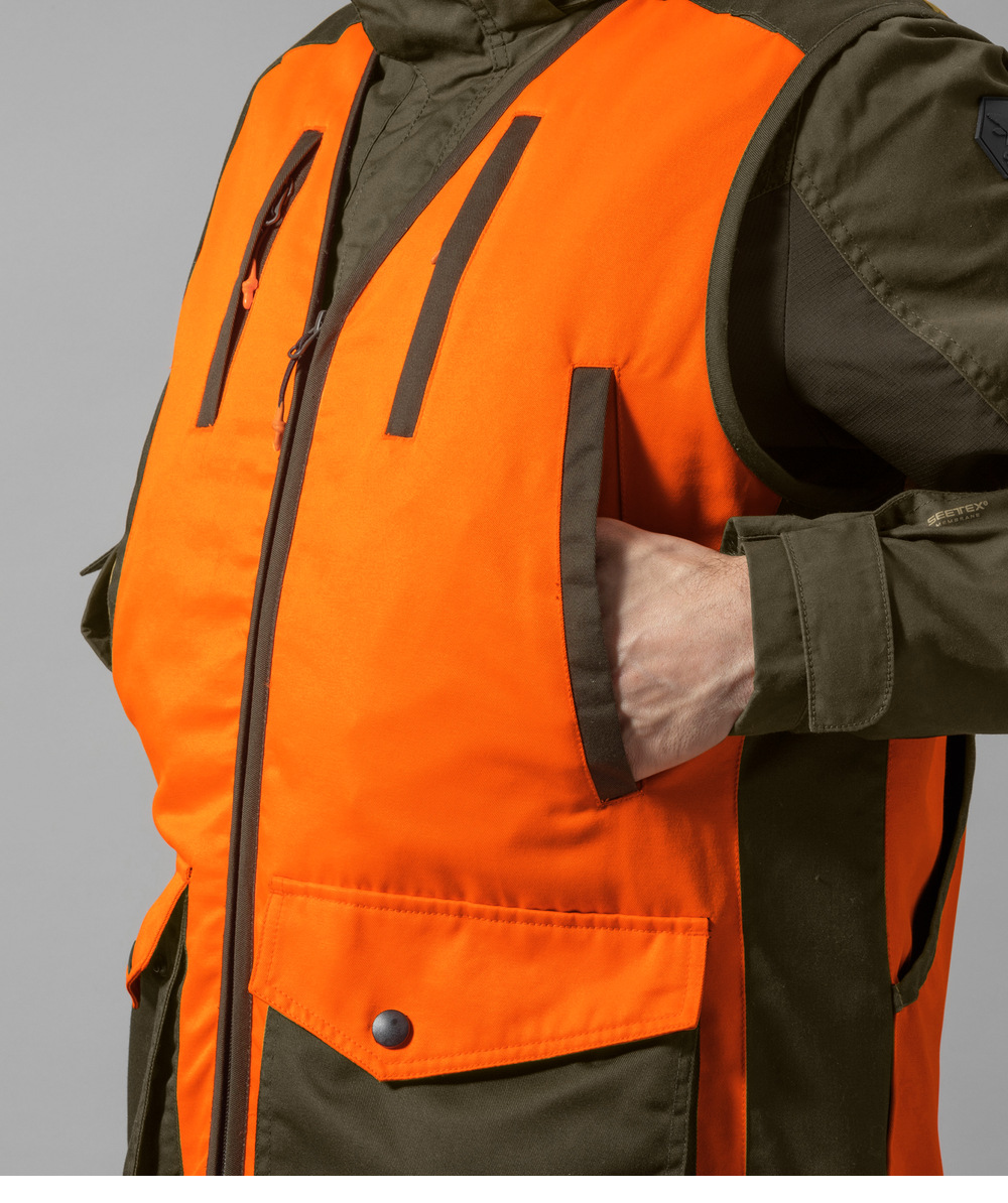 Gilet de chasse Travo orange fluo de Seeland