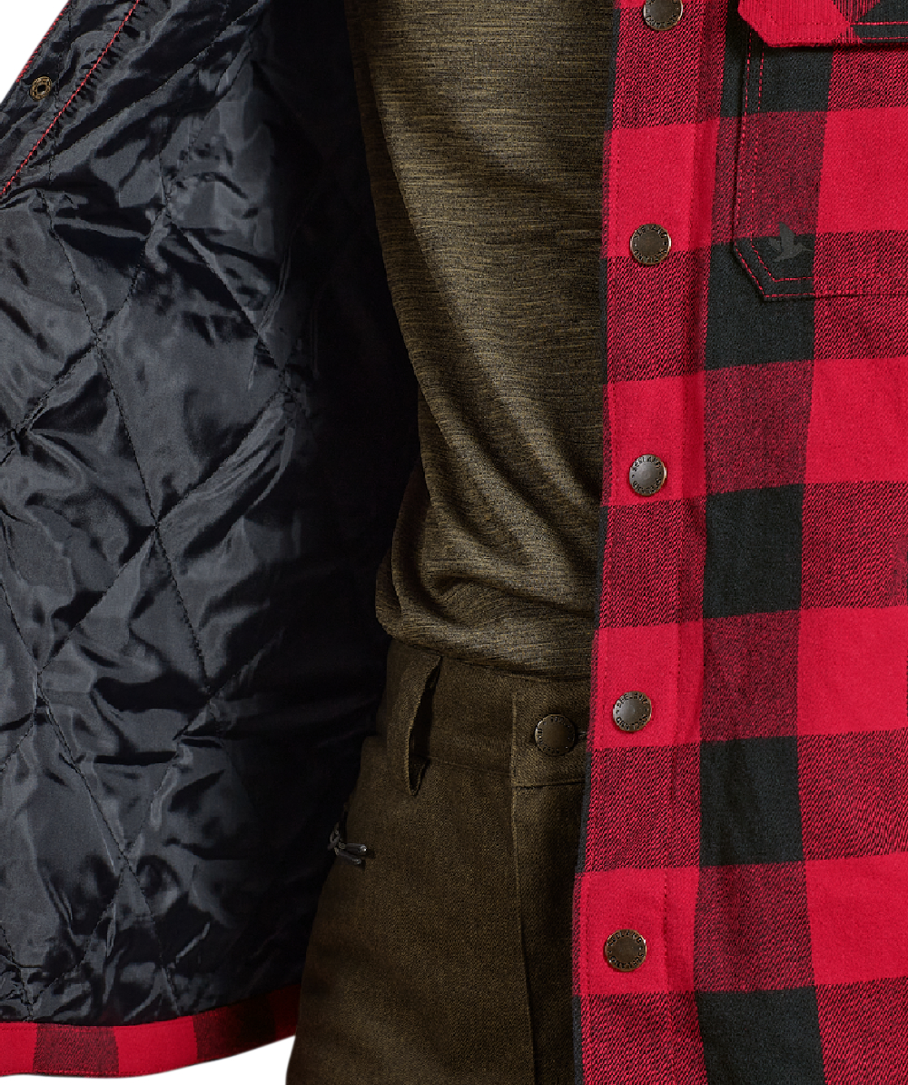 Chemise canadienne rouge et best sale noir