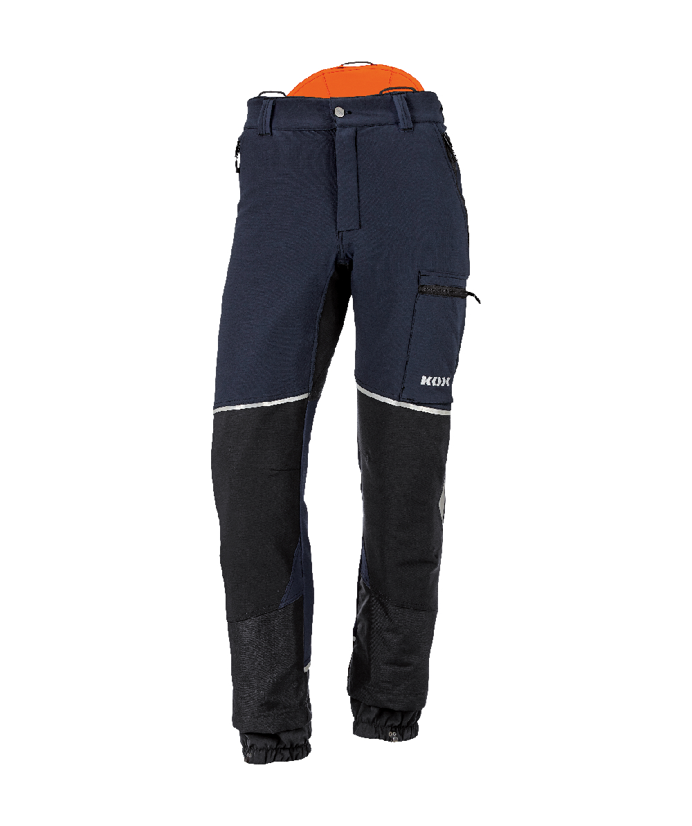 Pantalon anti-coupure Stretch Elch 2.0 KOX bleu foncé/orange, bleu foncé/orange, XX71222